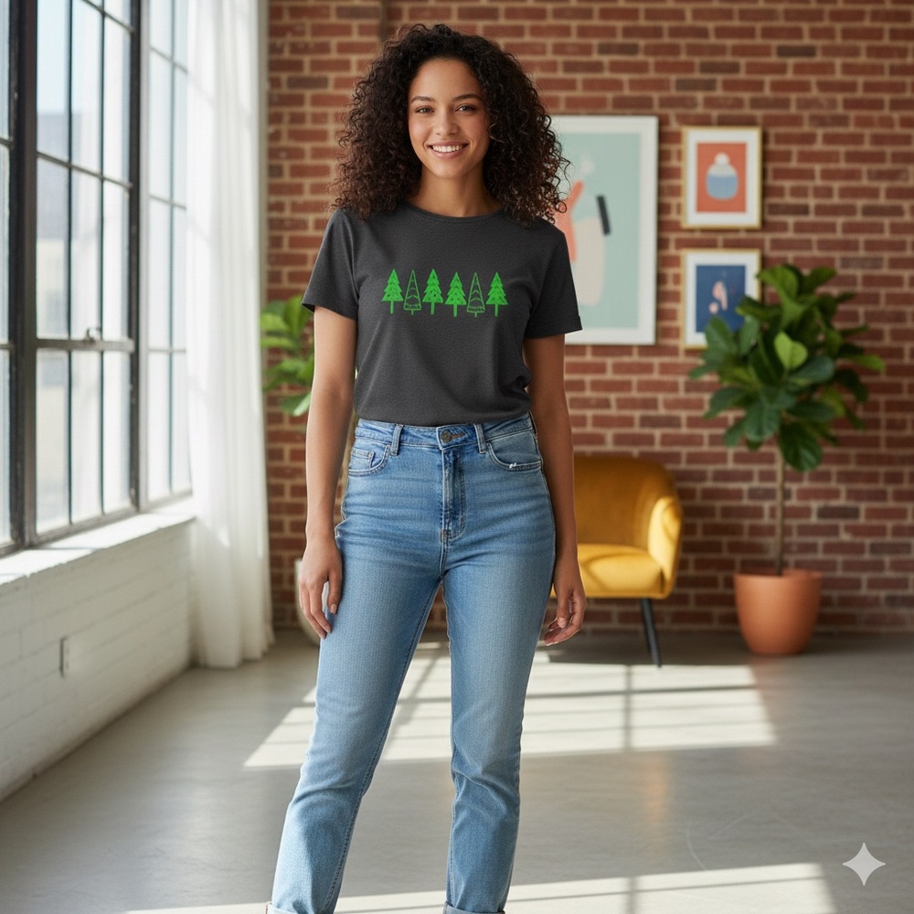 New handmade black Christmas shirt size S